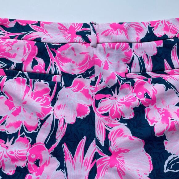 Lilly Pulitzer Callahan Knit Short Inky Navy Flamingle 5" Inseam Size 16 NEW - Picture 6 of 9